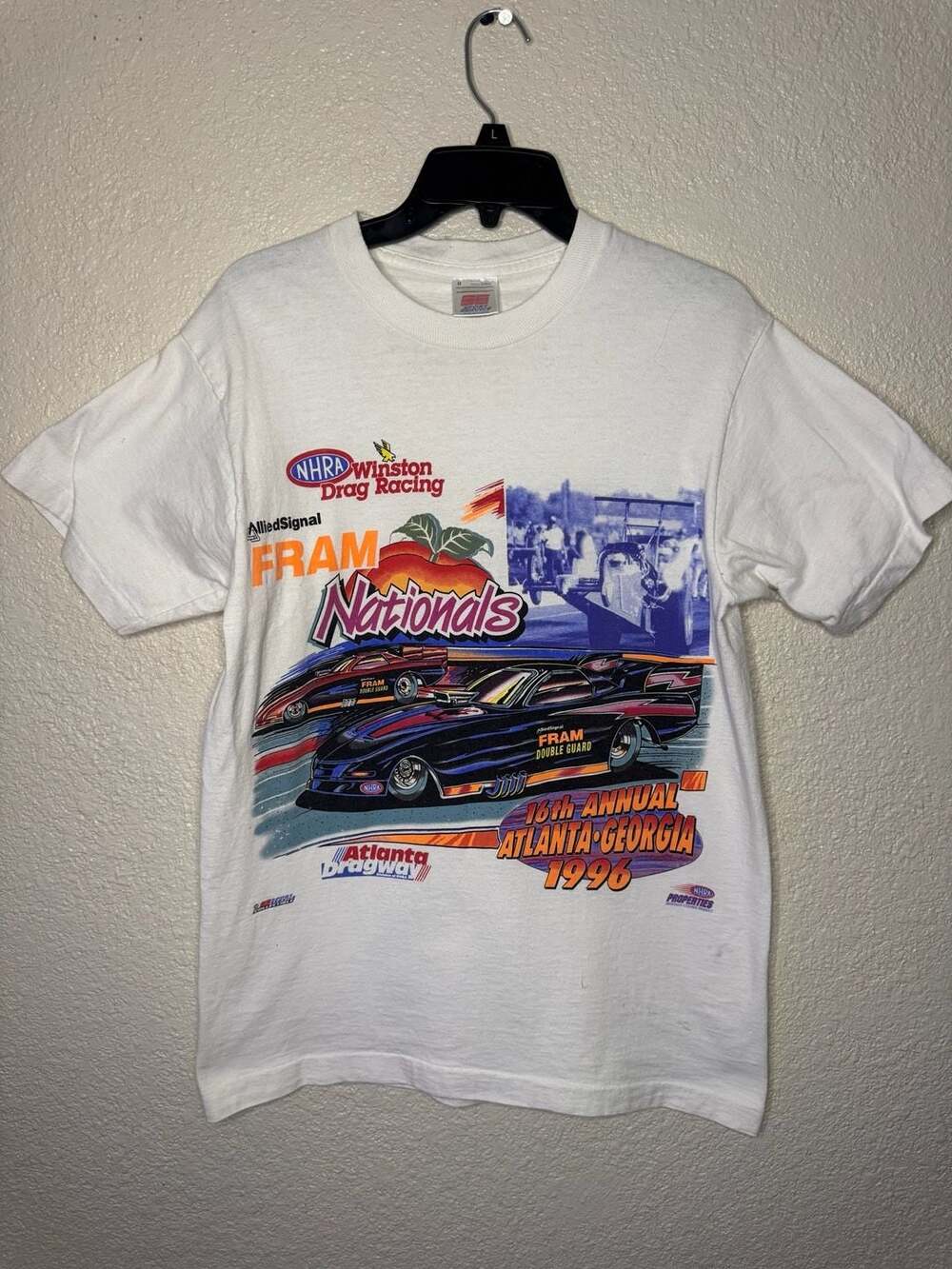 Vintage 1996 NHRA Winston Drag Racing 16th Annual Atlanta Nationals T-Shirt
